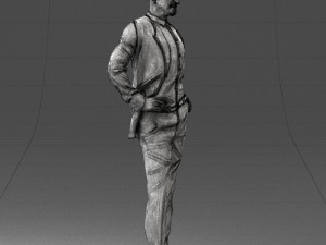 man in blue suit 0028 Modèle 3D