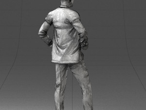 man in blue suit 0028 Modèle 3D