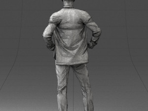 man in blue suit 0028 Modèle 3D