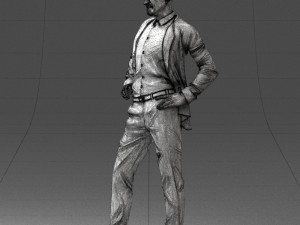 man in blue suit 0028 Modèle 3D
