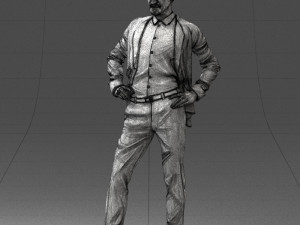 man in blue suit 0028 Modèle 3D