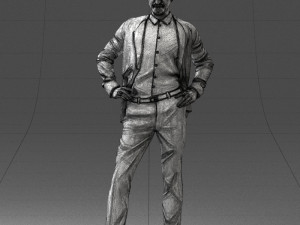 man in blue suit 0028 Modèle 3D