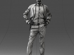 man in blue suit 0028 Modèle 3D