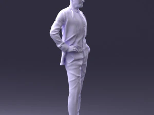 000371 Man in Blue Suit 3dp 3D Print Model