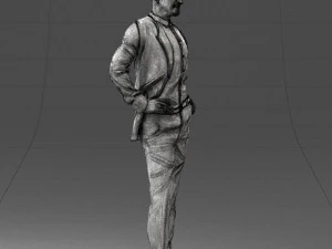 000371 Man in Blue Suit 3dp 3D Print Model