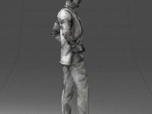 man in blue suit 0028 3d print ready 3D-printmodel