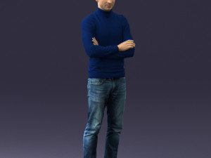 man in turtleneck 0031 Modello 3D