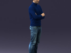 man in turtleneck 0031 Modello 3D