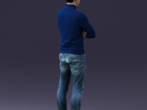 man in turtleneck 0031 Modello 3D