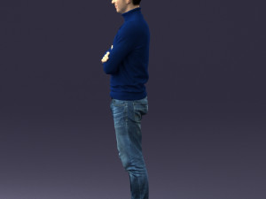 man in turtleneck 0031 Modello 3D