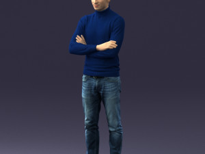 man in turtleneck 0031 Modello 3D