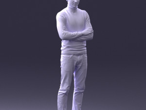 man in turtleneck 0031 Modello 3D