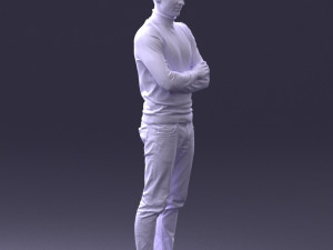man in turtleneck 0031 Modello 3D
