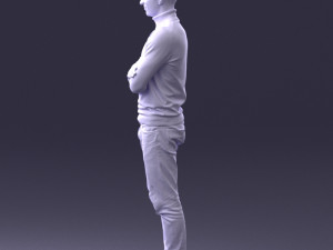 man in turtleneck 0031 Modello 3D