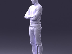 man in turtleneck 0031 Modello 3D