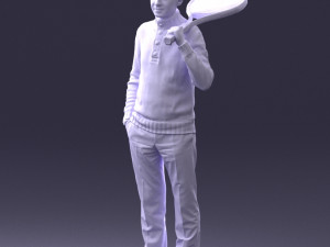 man in tennis clothes 0036 Modello 3D