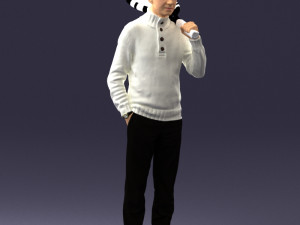 man in tennis clothes 0036 3d print ready 3Dプリントモデル