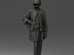 girl in fur coat 0023 3D Модель