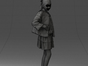 girl in fur coat 0023 3D Модель