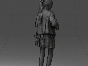 girl in fur coat 0023 3D Модель