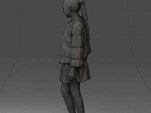girl in fur coat 0023 3D Модель