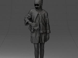 girl in fur coat 0023 3D Модель