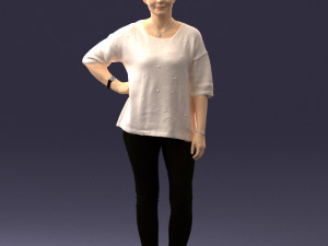 woman in pose 0029 Modelo 3D