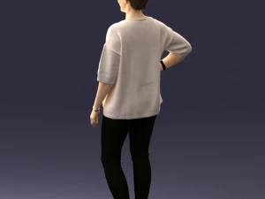 000372 Woman in Casual Outfit 3D Model
