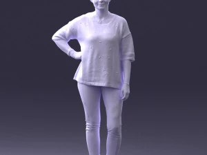000372 Woman in Casual Outfit 3D Model