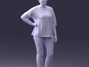 000372 Woman in Casual Outfit 3D Model
