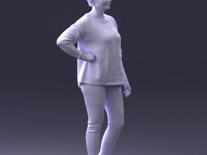 000372 Woman in Casual Outfit 3D Model