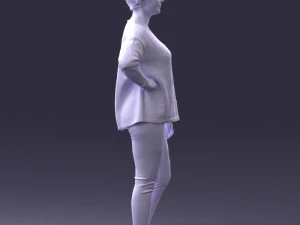 000372 Woman in Casual Outfit 3D Model