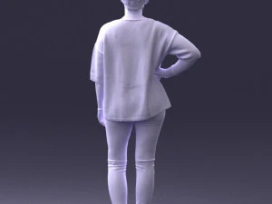 000372 Woman in Casual Outfit 3D Model