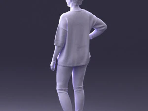 000372 Woman in Casual Outfit 3D Model