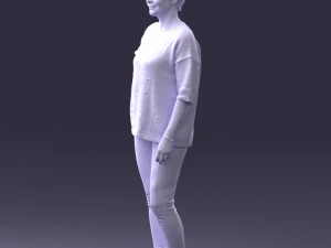 000372 Woman in Casual Outfit 3D Model