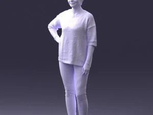 000372 Woman in Casual Outfit 3D Model