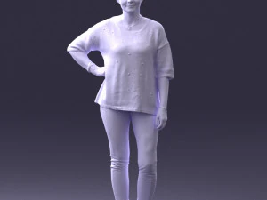 000372 Woman in Casual Outfit 3D Model