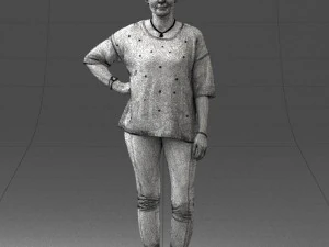 000372 Woman in Casual Outfit 3D Model