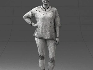 000372 Woman in Casual Outfit 3D Model