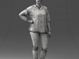 000372 Woman in Casual Outfit 3D Model