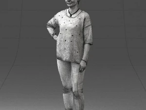 000372 Woman in Casual Outfit 3D Model