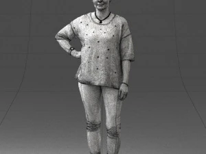 000372 Woman in Casual Outfit 3D Model