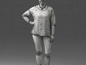 000372 Woman in Casual Outfit 3D Model