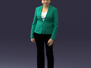 000377 绿夹克的女人 3D 模型
