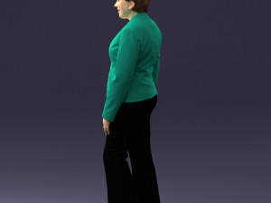 woman in green jacket 0034 3d print ready 3D Print Model