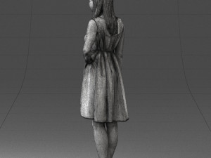 woman in blue dress 0035 3D Model