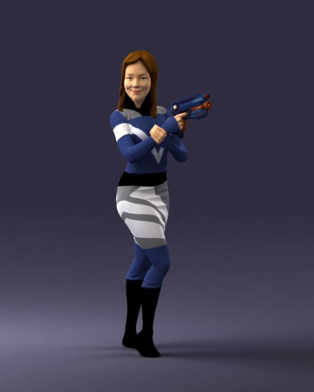 cosplay girl 0038 3d print ready Modelo de Impressão 3D .c4d .max .obj .3ds .fbx .stl .blend 