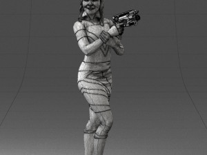 cosplay girl 0038 3d print ready Modelo de Impressão 3D