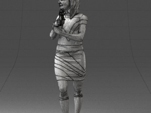 cosplay girl 0038 3d print ready Modelo de Impressão 3D