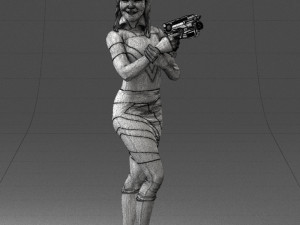 cosplay girl 0038 3d print ready Modelo de Impressão 3D